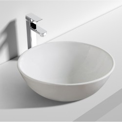 400*400*155mm Bathroom Round Above Counter White Ceramic Wash Basin 400*400*155mm Bathroom Round Above Counter White Ceramic Wash Basin
